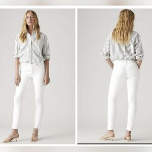 Levi's® 721 High Rise Soft Clean White Skinny Jeans Size 24